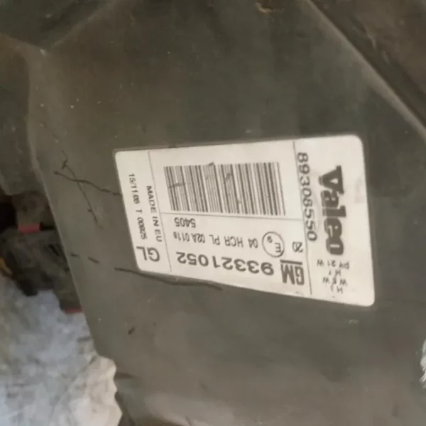 Faro Anteriore Sinistro Opel Meriva 2004 – 2010