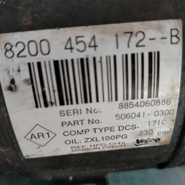 Compressore A/C Nissan Primastar M9RE7 2009