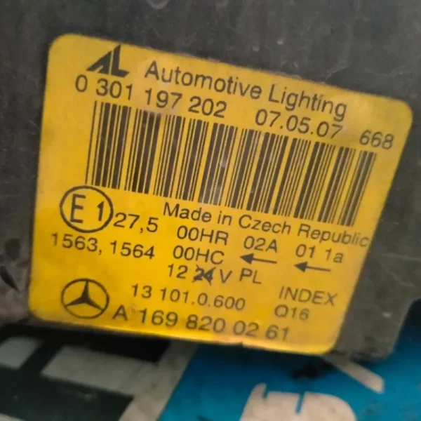 Faro Anteriore Destro Mercedes-Benz Classe A 2007