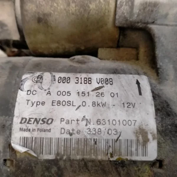 Motorino Avviamento Smart Fortwo 15 2004