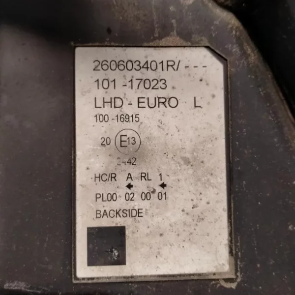 Faro Anteriore Sinistro Renault Kangoo 2009