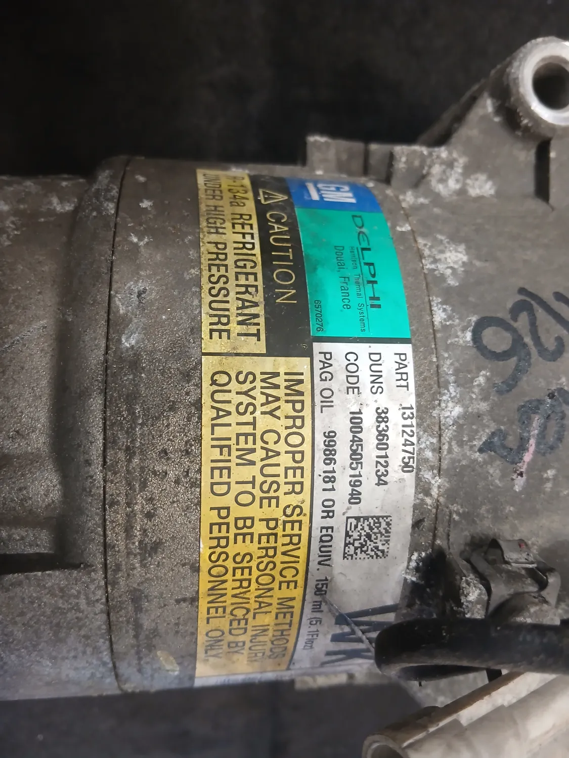 Compressore a/c Opel Astra (2004 – 2011) 1.6 77 KW benzina 93168627 Z16XEP