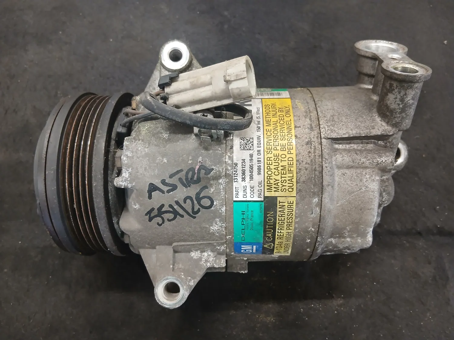 Compressore a/c Opel Astra (2004 – 2011) 1.6 77 KW benzina 93168627 Z16XEP
