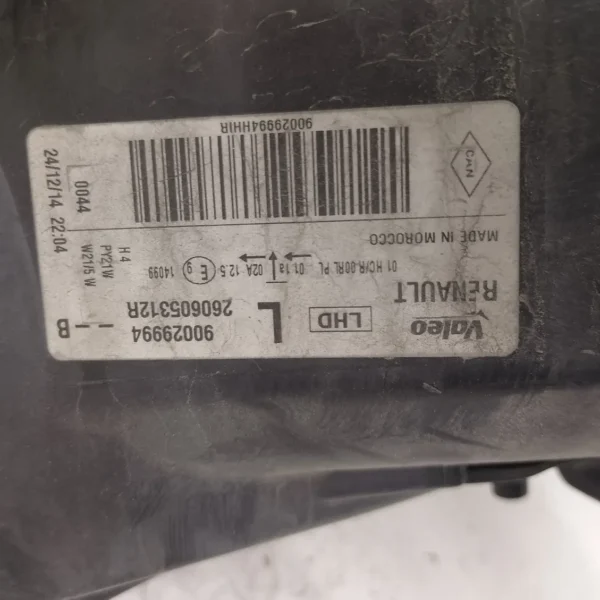 Faro ant. sinistro Dacia Sandero 2a Serie (2012 – 2021) 1.5 66 KW diesel 260601236R K9K C6