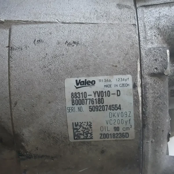 Compressore a/c Toyota Aygo 2a Serie 2015 1.0 51 KW benzina 88310YV010 1KR-FE