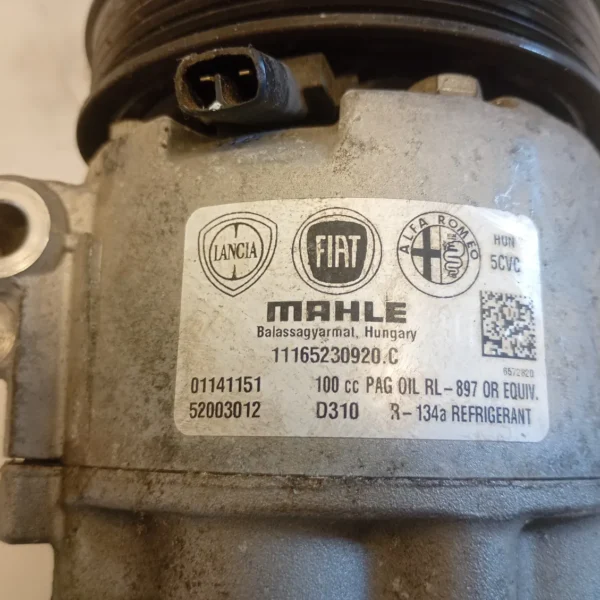 Compressore a/c Fiat 500l (2012 – 2018) 0.9 62 KW benzina/metano 52003012 312A2000