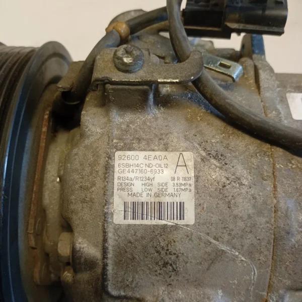 Compressore a/c Nissan Qashqai (2014 – 2018) 1.5 81 KW diesel 926004EA0A K9K