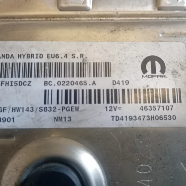 Centralina motore Fiat Panda (2022 – oggi) 51 KW 52218439 46341162