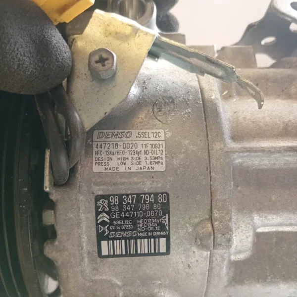 Compressore a/c Citroen C5 Aircross (2022 – oggi) 1.5 96 KW diesel 1638946180 YH01
