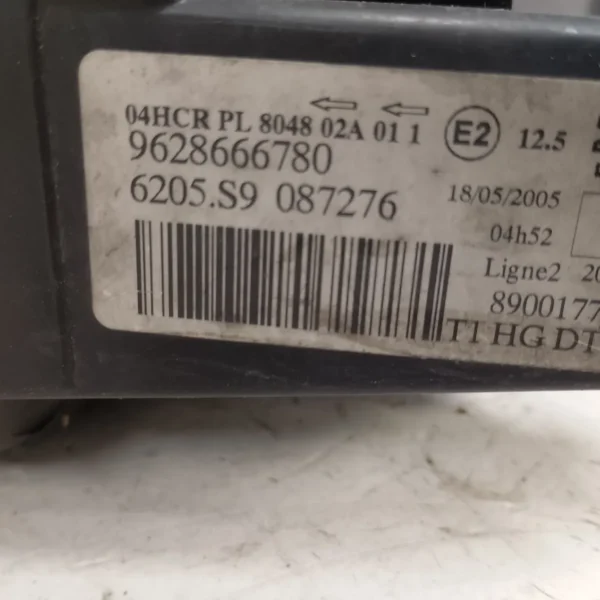 Faro ant. destro Peugeot 206 (1998 – 2009) 1.4 55 KW benzina 6206A0 KFW