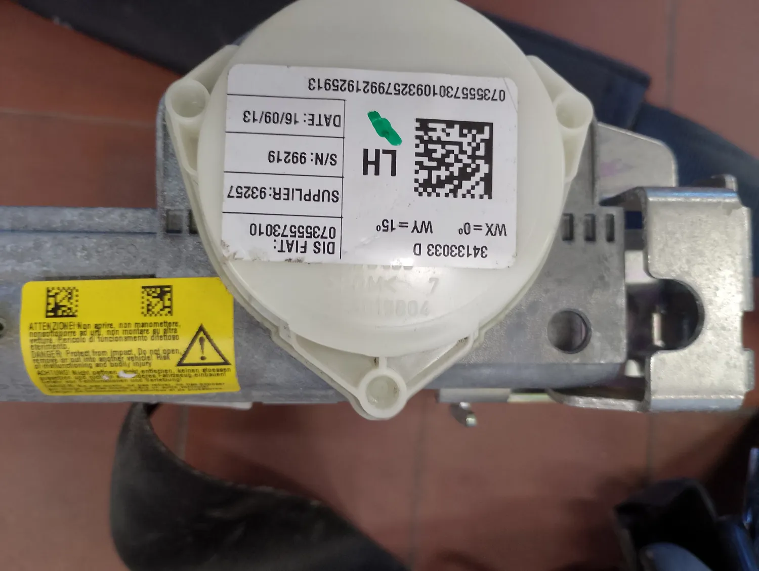 kit airbag Fiat 500l (2012 – 2018) 1.3 62 KW diesel 199B4000