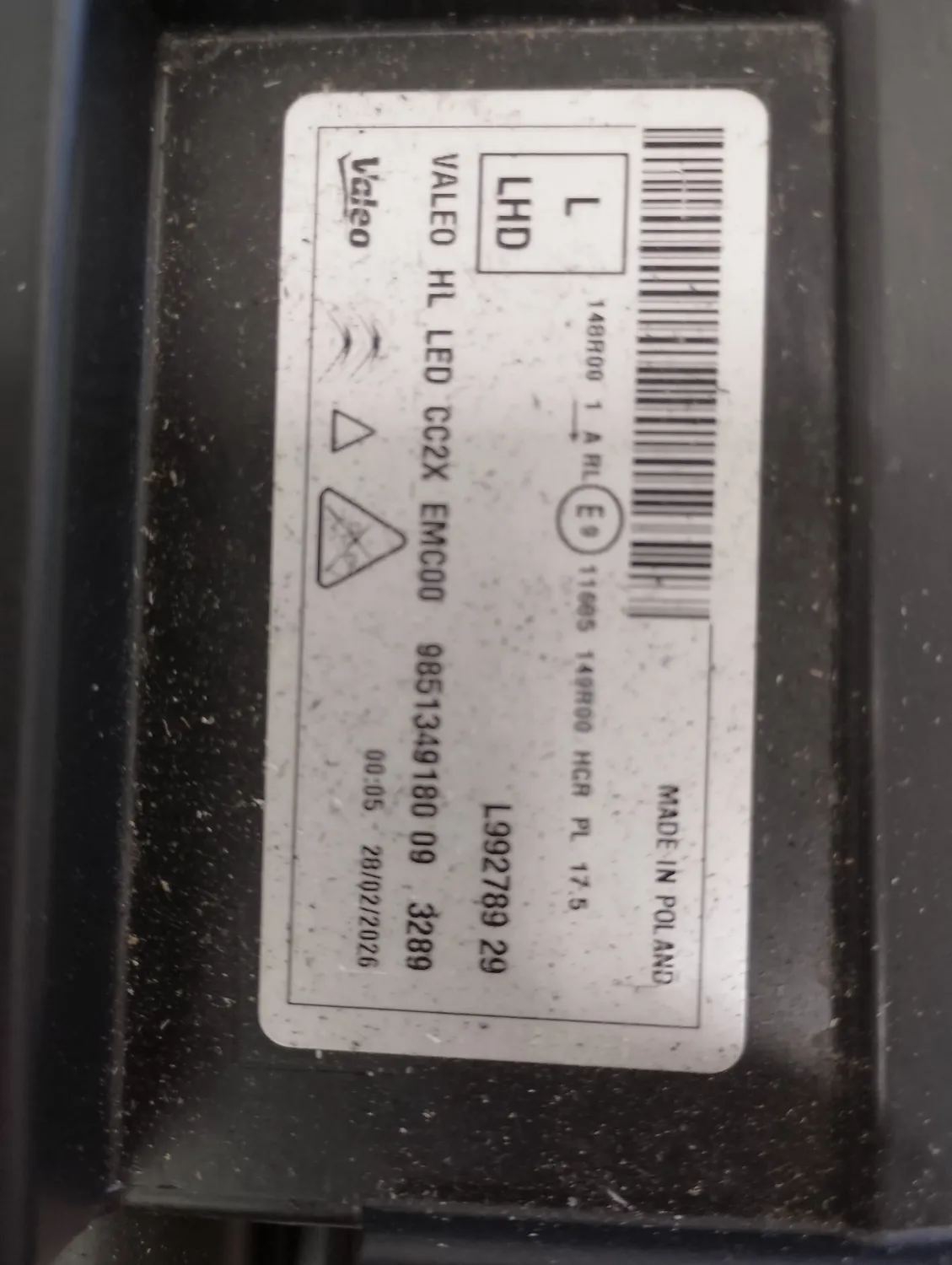Faro ant. destro Citroen C3 2026 1.2 74 KW HN09