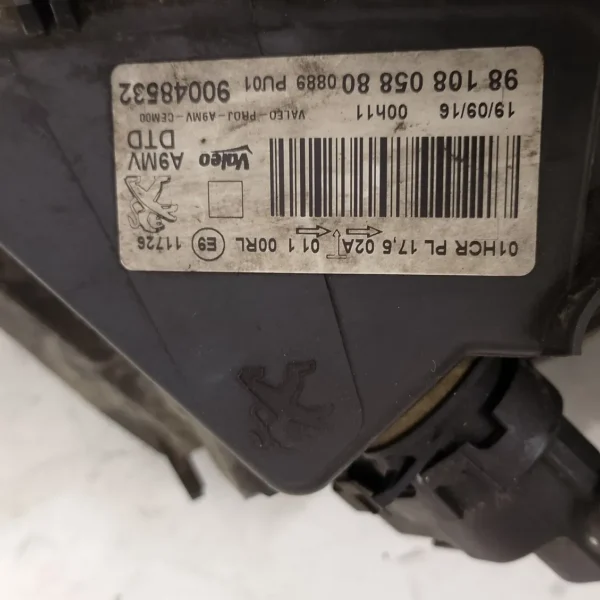 Faro ant. destro Peugeot 208 (2015 – 2020) 1.2 81 KW benzina 1685351480 HN01