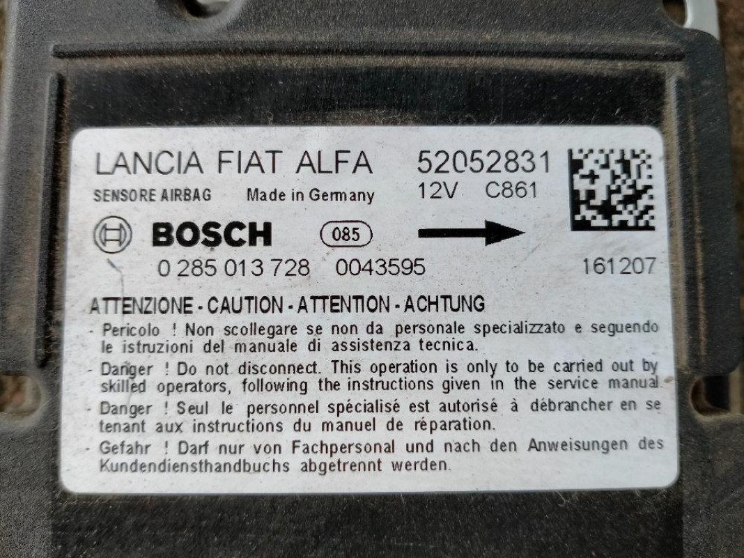 Kit Airbag Lancia Ypsilon 2017