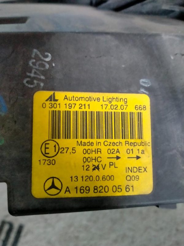 Faro Anteriore Sinistro Mercedes-Benz Classe A 2007