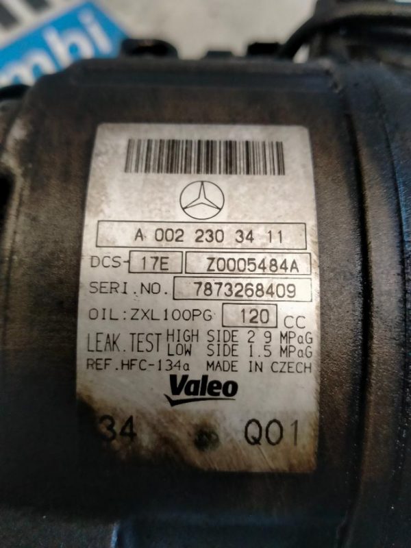 Compressore A/C Mercedes-Benz Classe C 646811 2007