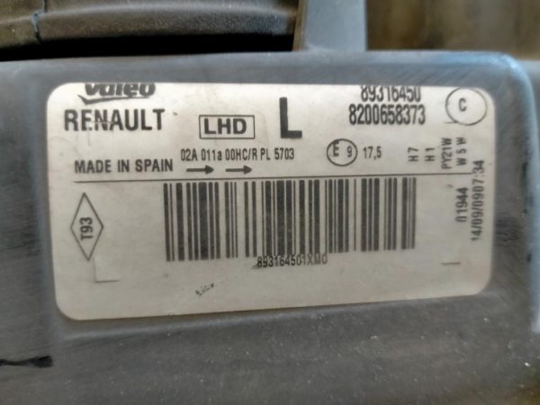 Faro Anteriore Sinistro Renault Modus 2009