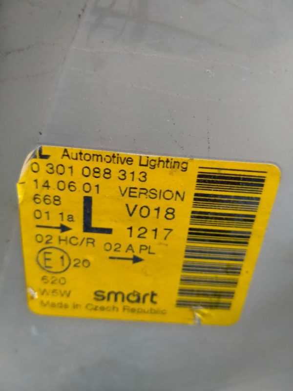 Faro Anteriore Sinistro Smart Fortwo 2001