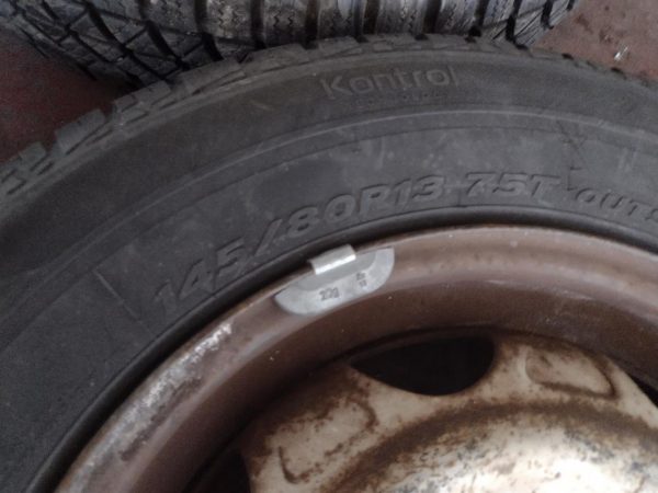 4 gomme con cerchi Fiat panda 4×4145/80 R13 75 T Hankook