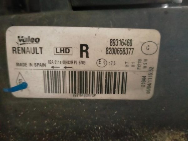 Faro Anteriore Destro Renault Modus 2011