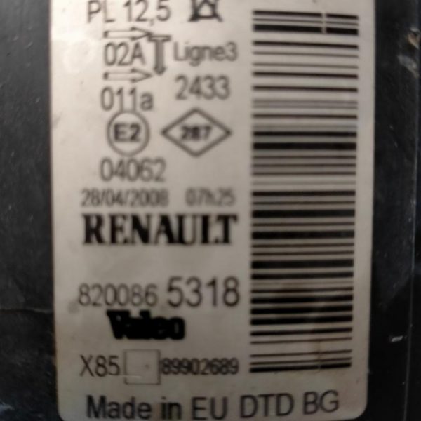 Faro Anteriore Destro Renault Clio 2008