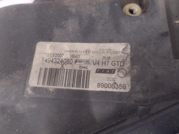 Faro Anteriore Sinistro Fiat Ulysse 2007