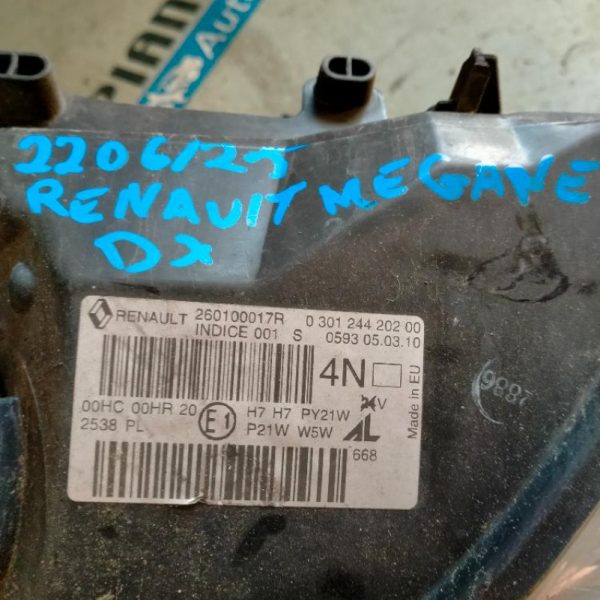 Faro Anteriore Destro Renault Megane 2008 – 2014