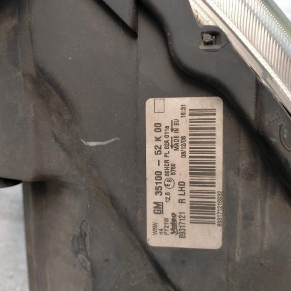 Faro Anteriore Destro Opel Agila B 2008 – 2015