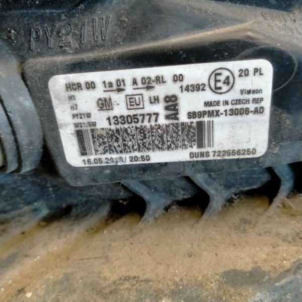 Faro Anteriore Sinistro Opel Meriva B 2010 – 2014