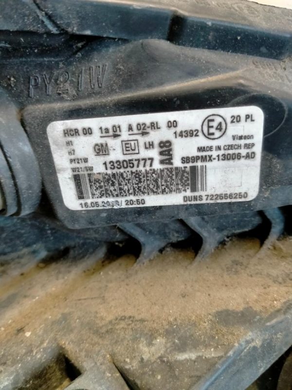 Faro Anteriore Sinistro Opel Meriva B 2010 – 2014