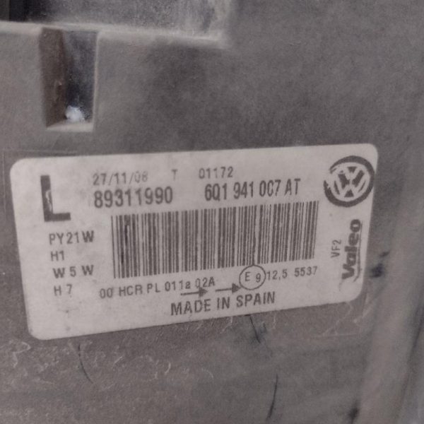 Faro Anteriore Sinistro Volkswagen Polo 2005 – 2009