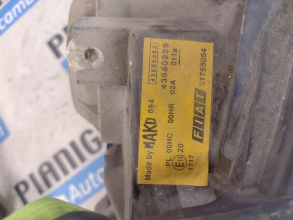 Faro Anteriore Destro Fiat Doblò 2005 – 2017