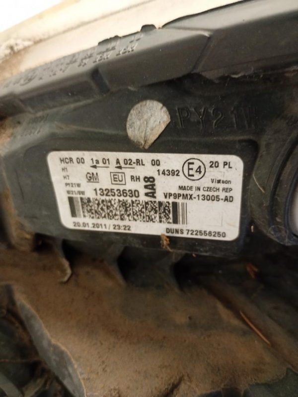 Faro / Fanale / Proiettore Anteriore Destro Opel Meriva B 2010 – 2014