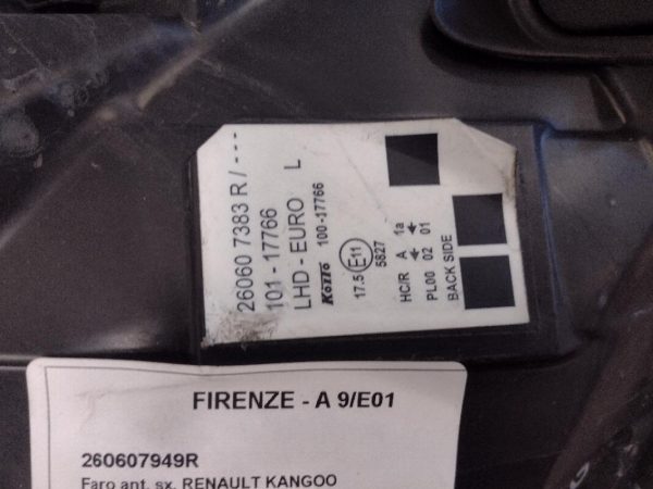 Faro Anteriore Sinistro Renault Kangoo 2013 – 2020