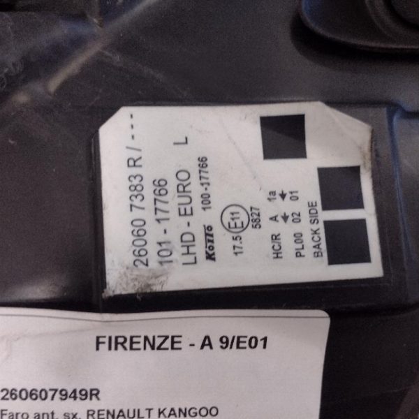 Faro Anteriore Sinistro Renault Kangoo 2013 – 2020