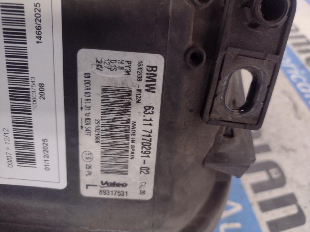 Proiettore / Faro Anteriore Sinistro Bmw Serie 1 XENON 2008