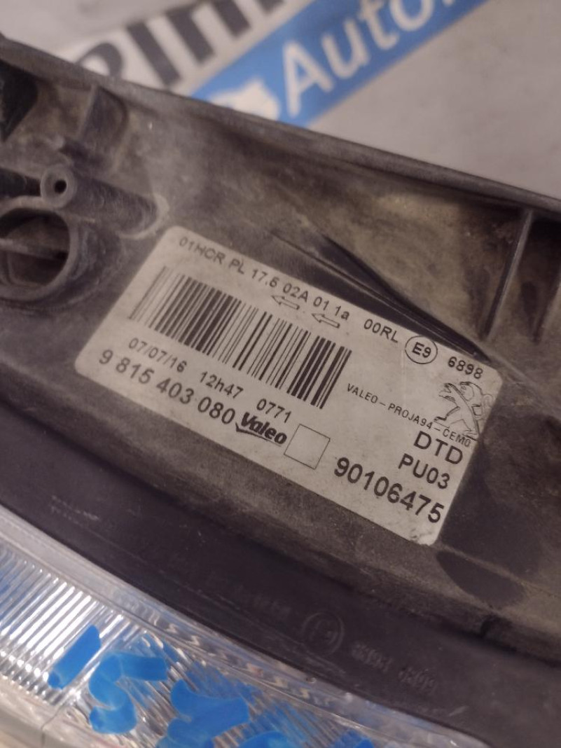 Proiettore Anteriore Destro Peugeot 2008 2013