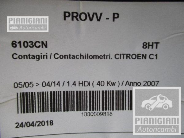 Contachilometri | Citroen C1 1.4 HDi