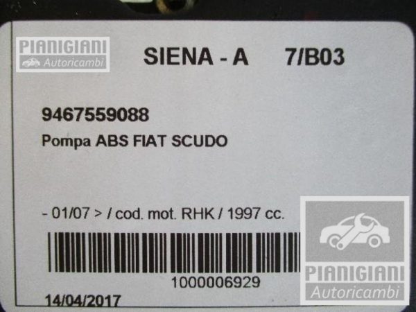 Pompa ABS | Fiat Scudo 2007 > RHX 2.0 JTD