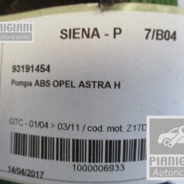 Pompa ABS | Opel Astra H GTC 1.7 CDTi 2008